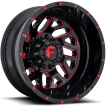 Fuel 1PC Triton 20X8.25 ET-240 8X165.1 121.50 Gloss Black Red Tinted Clear Fälg